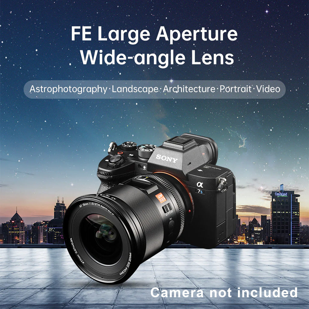 Viltrox 16mm f1.8 FE AF prime lens for Sony e-Mount Full Frame Cameras