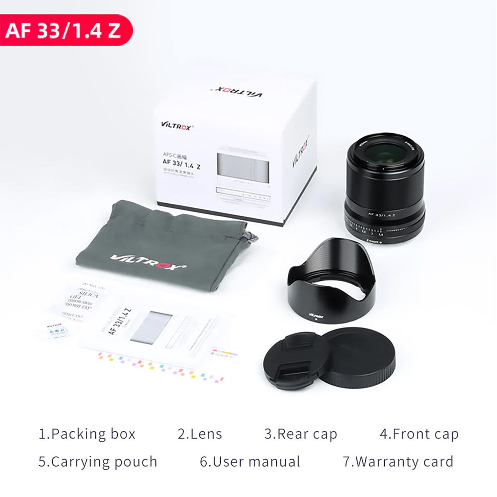 Viltrox AF 33mm f/1.4 Z Prime Lens - Nikon Z mount Mirrorles APS-C Cameras VL-AF3314-Z