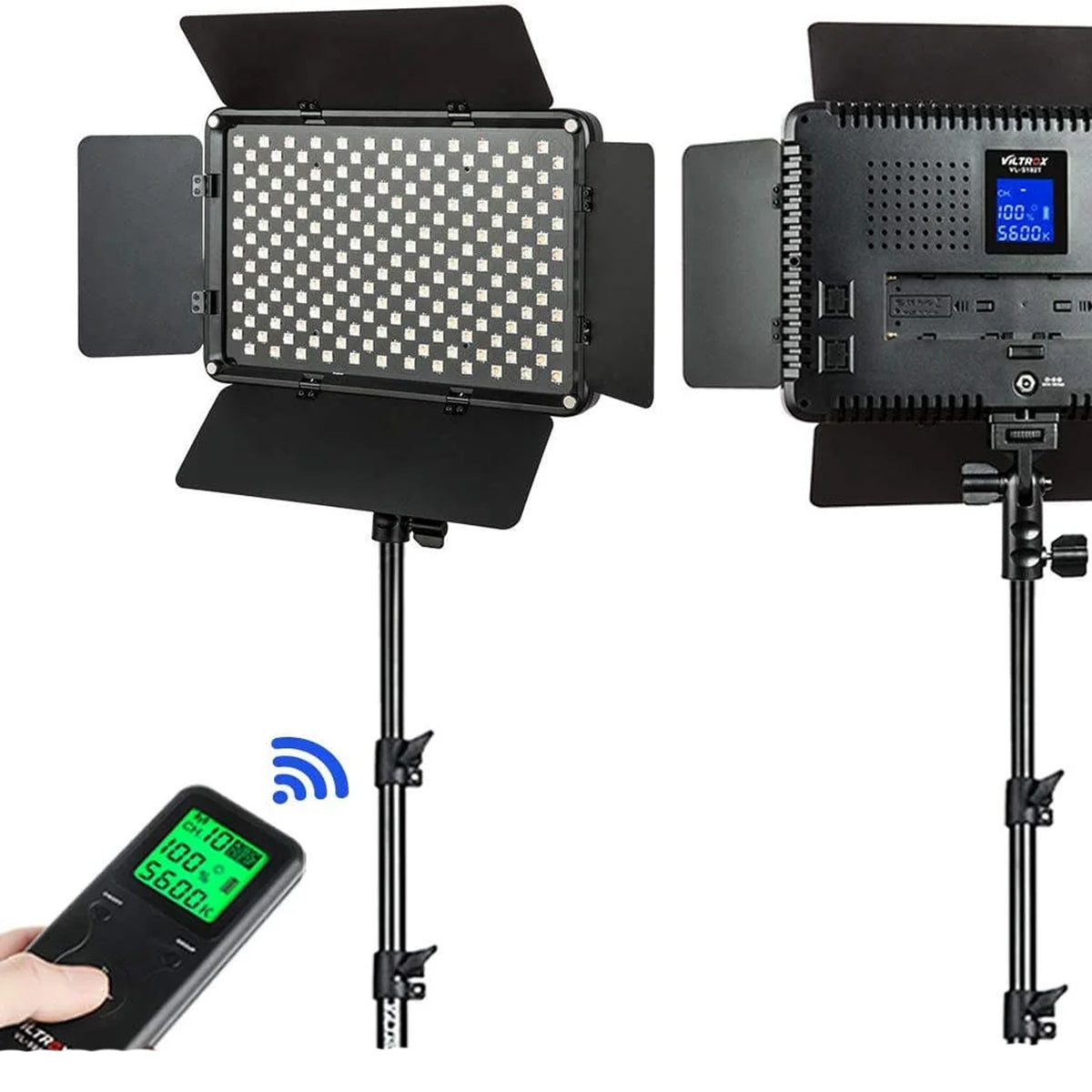 Viltrox 50 Watt VL-D640T PRO LED Studio Light with Barn Doors 3300-5600K